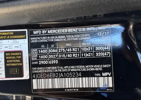 2018 Mercedes-Benz Gle Coupe 43 Amg z USA, uszkodzony, nr VIN 4JGED6EB2JA105234